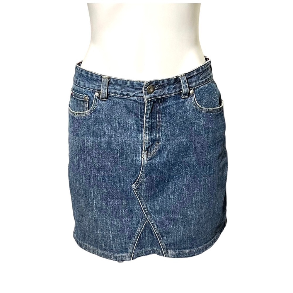 Vintage Y2K Tommy Hilfiger Denim Mini Skirt Size 8